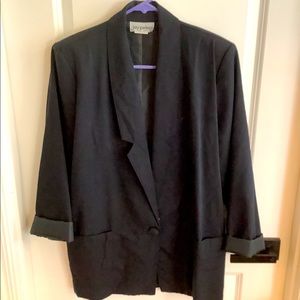 Jay Peters - 3/4 Sleeve Blazer - Black - Ladies Size Medium